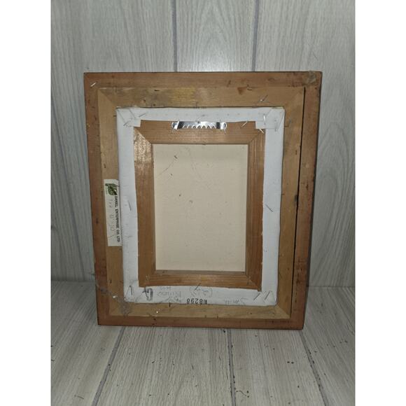 Vtg Asian Chinese Painting Cork Paper Bird Flowers Professionally Framed Signed - Picture 6 of 9